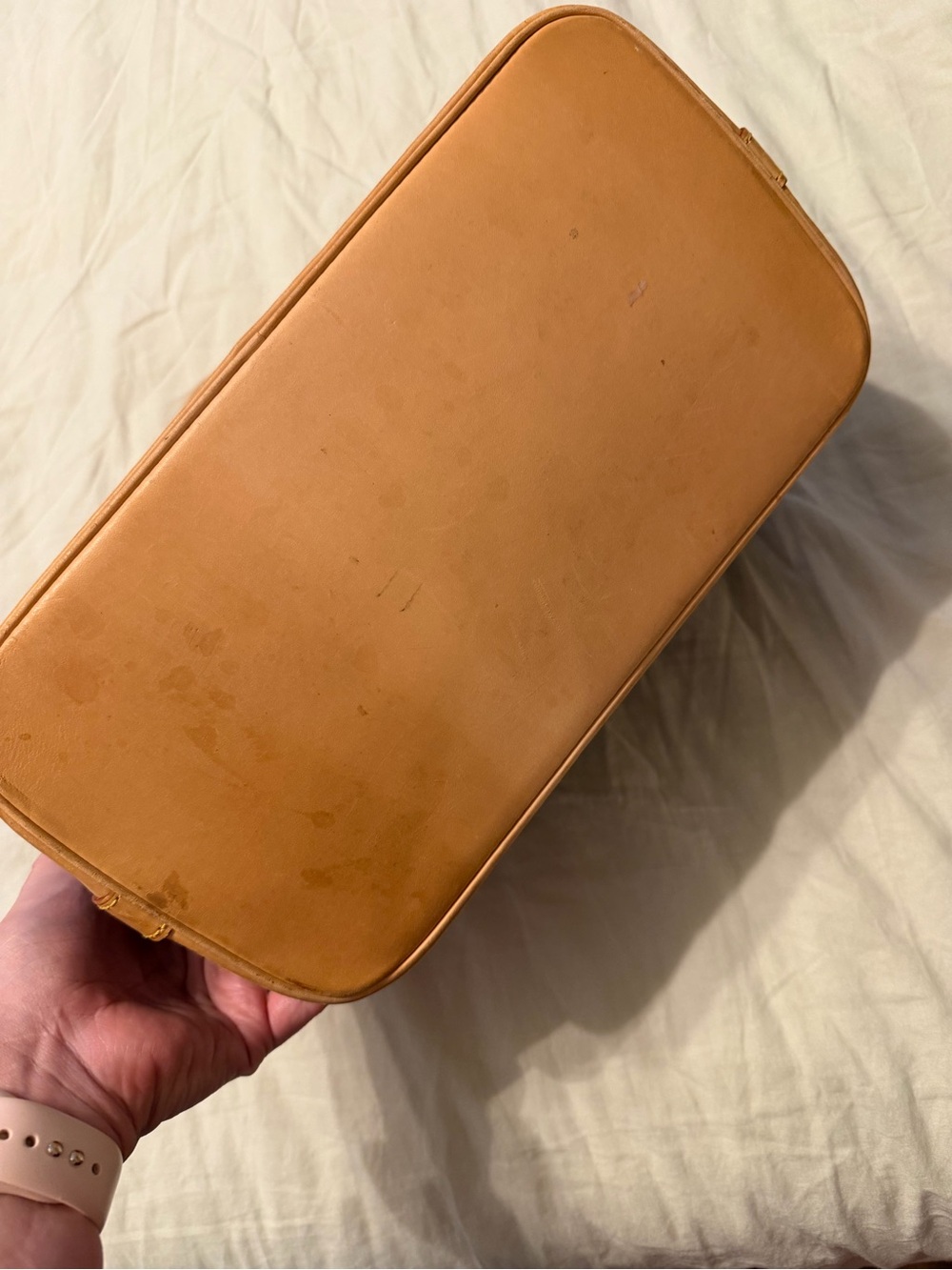 Louis Vuitton Monogram Alma Satchel - Brown & Tan Leather - Picture 4 of 5